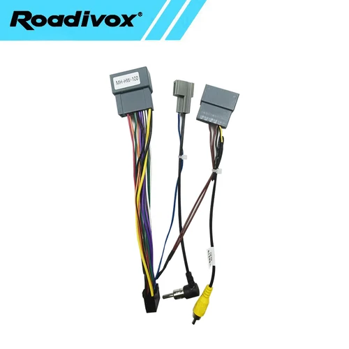 Adaptador de corriente para arnés de cables de Radio de coche, para honda fit city jazz civic reiz, 16 pines, Android, vídeo estéreo, GPS, Cable Multimedia ISO