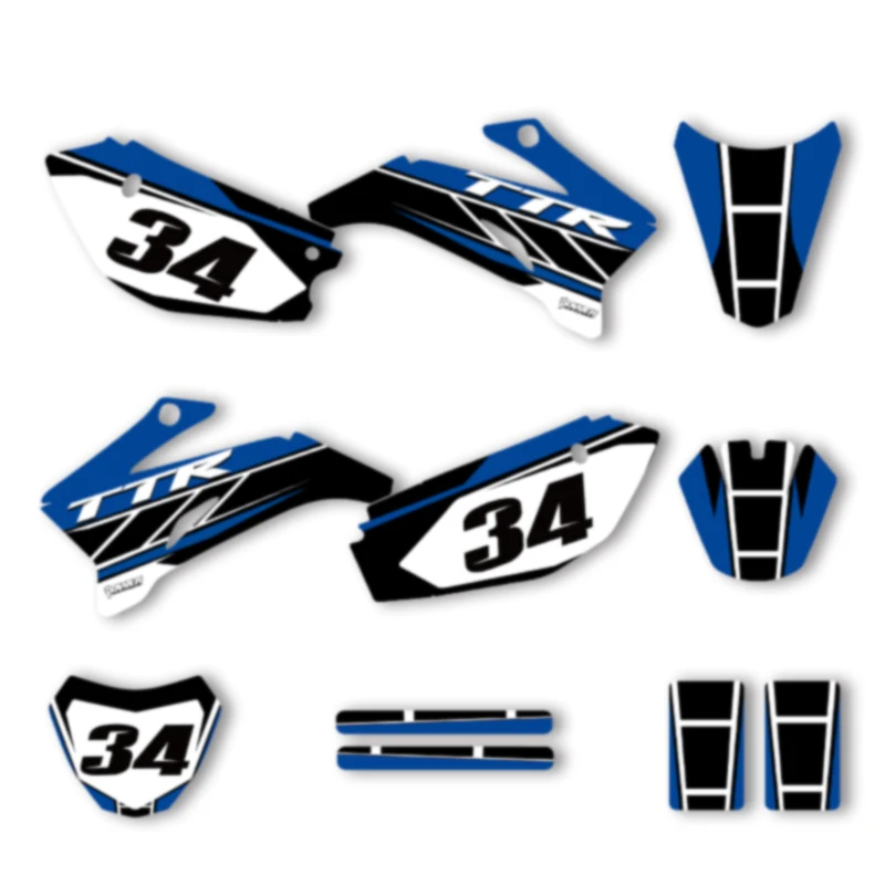 

DSMTECH для Yamaha TTR 110 TTR110, все годы, мотоциклетная графика, фоновые наклейки, наклейка, обтекатель, индивидуальный протектор 003