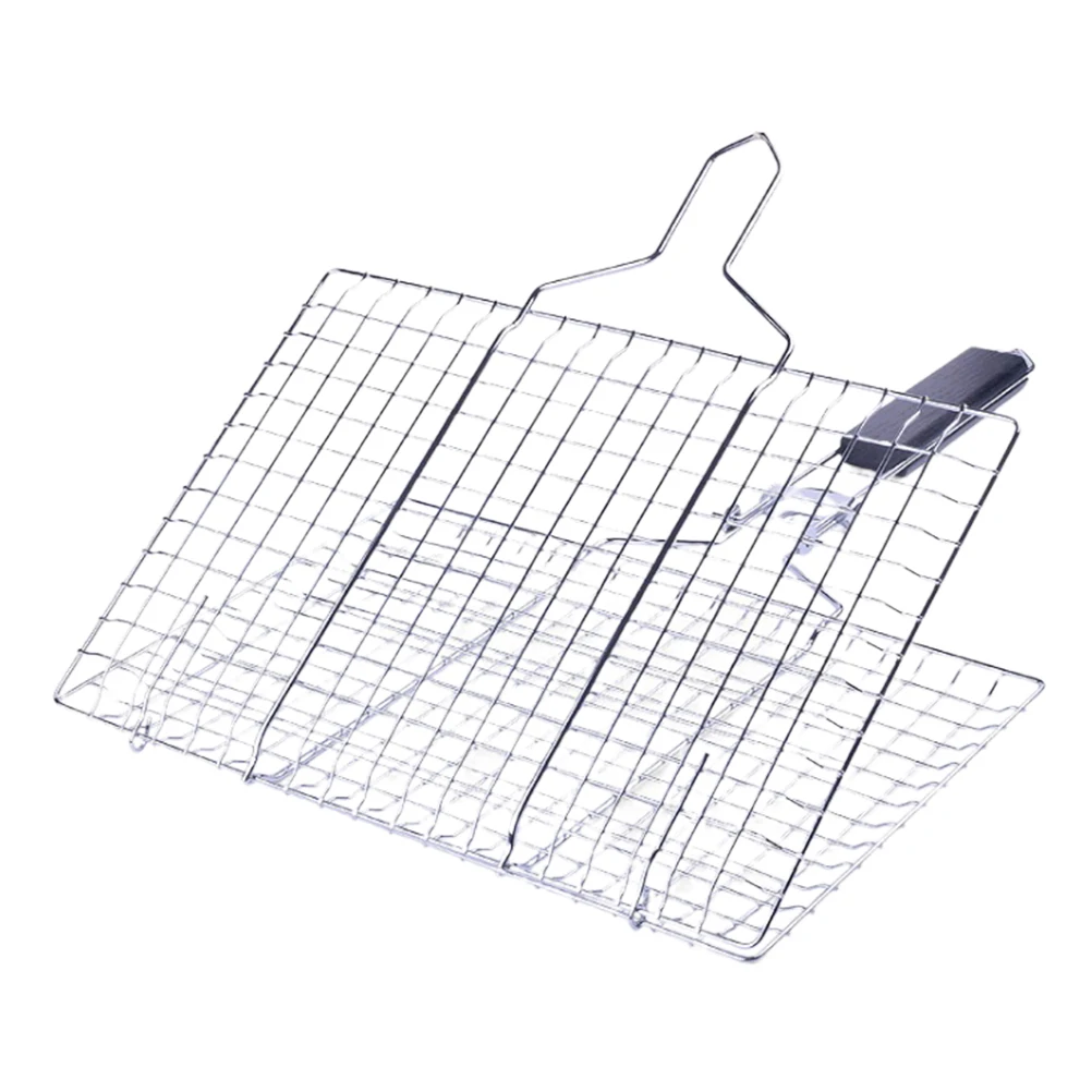 

1pc Removable Barbecue Net Thicken Stainless Barbecue Supplies Steel Grill Outdoor BBQ Supplies Foldable Picnic Replacement