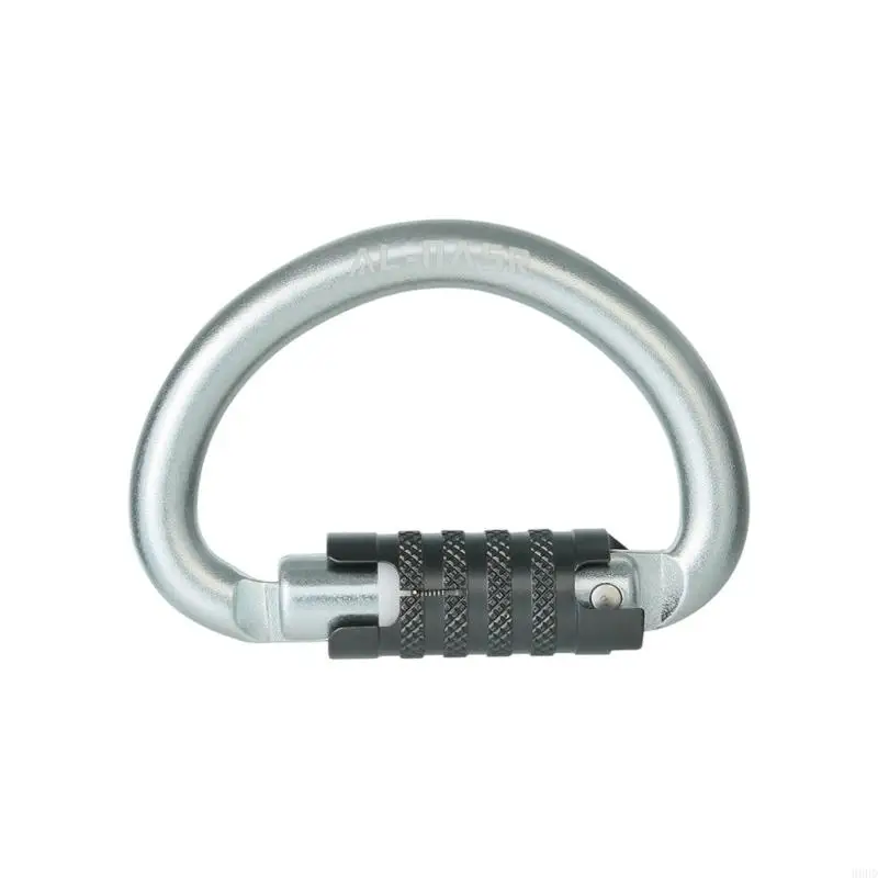 Leichter, tragender Aluminiumkarabiner, sicherer, automatisch verriegelnder Karabiner für Wandern, Camping und Industriearbeiten – Detail 1