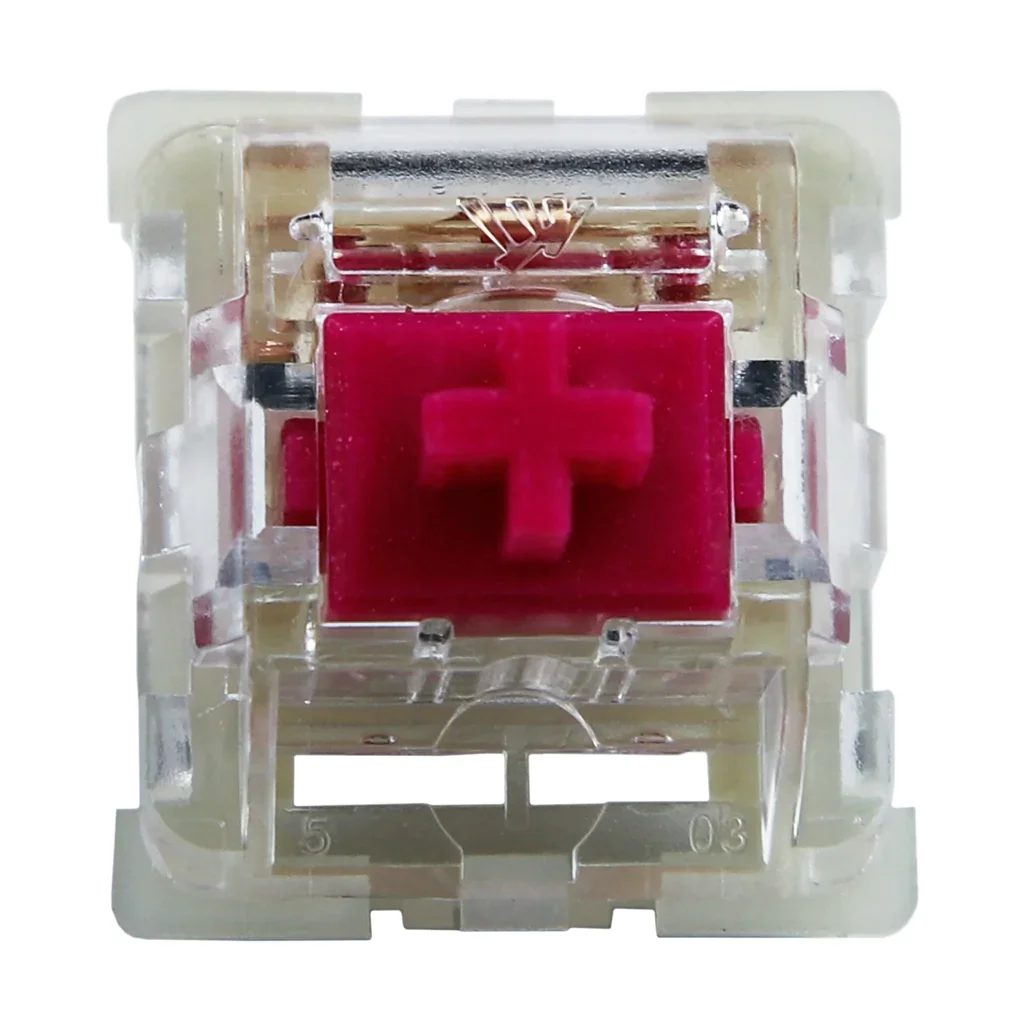 KTT Wine Red Switches Linear 3 Pin 43g Force POM Axis RGB Transparent  For  GK61 BM60 DZ60