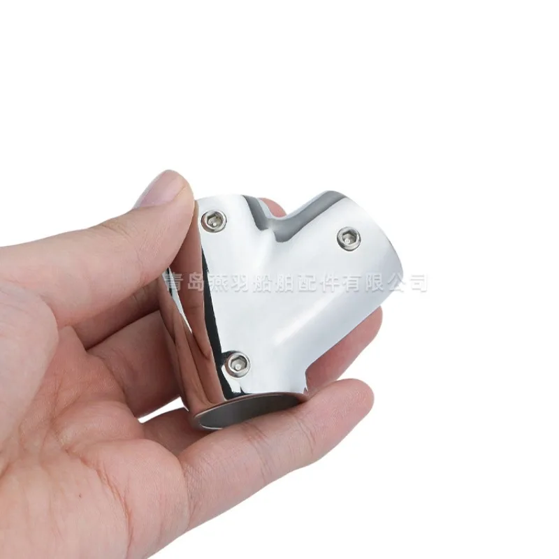 60-degree tee, stainless steel 316 right tee, mirror-polished, thickened hardware accessories, marine metal tee