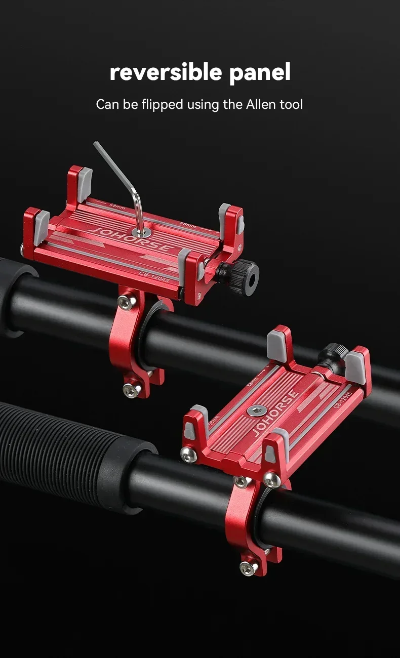 Universelle Fahrrad-Handyhalterung aus Verstellbarem Aluminiumlegierung für Roller und Fahrräder mit Halterungsbasis und Clip – Detail 7
