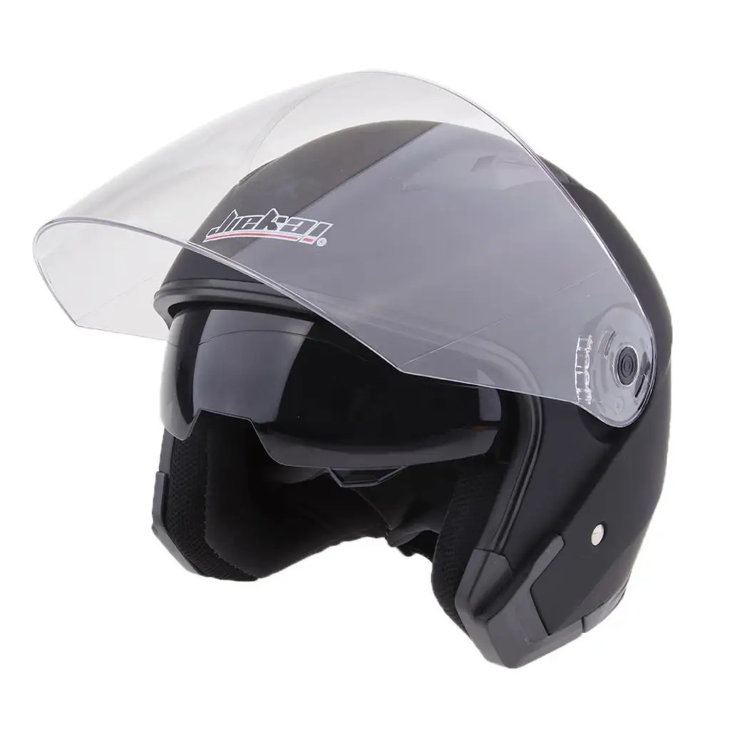 Motorcycle Bike 3/4 Open Face Half Helmet Full Visor Helmets High Quality Lightweight ABS Plastic Design Buffer