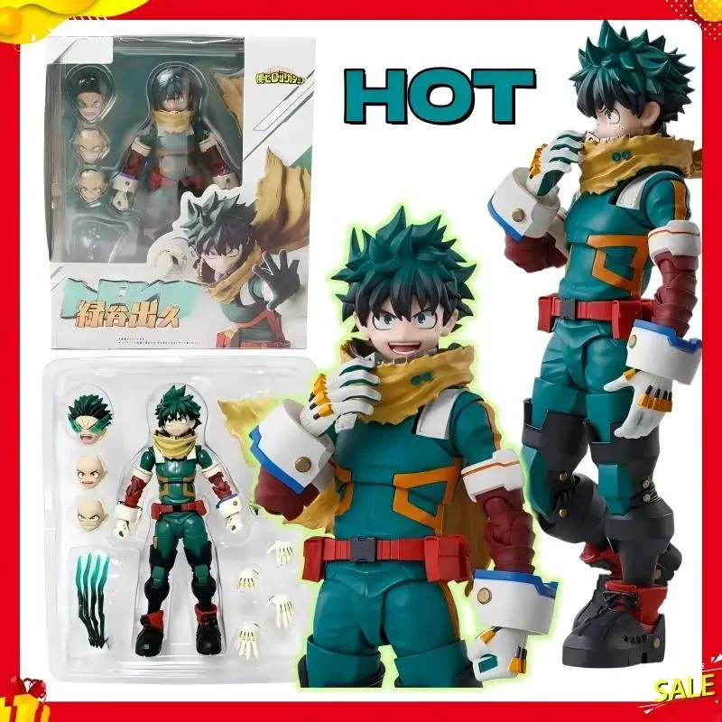 Free shipping My Hero Academia Izuku Midoriya Deku Action Figure Multi Replaceable Faces Hands Movable Joints Toy Anime Fan Gift