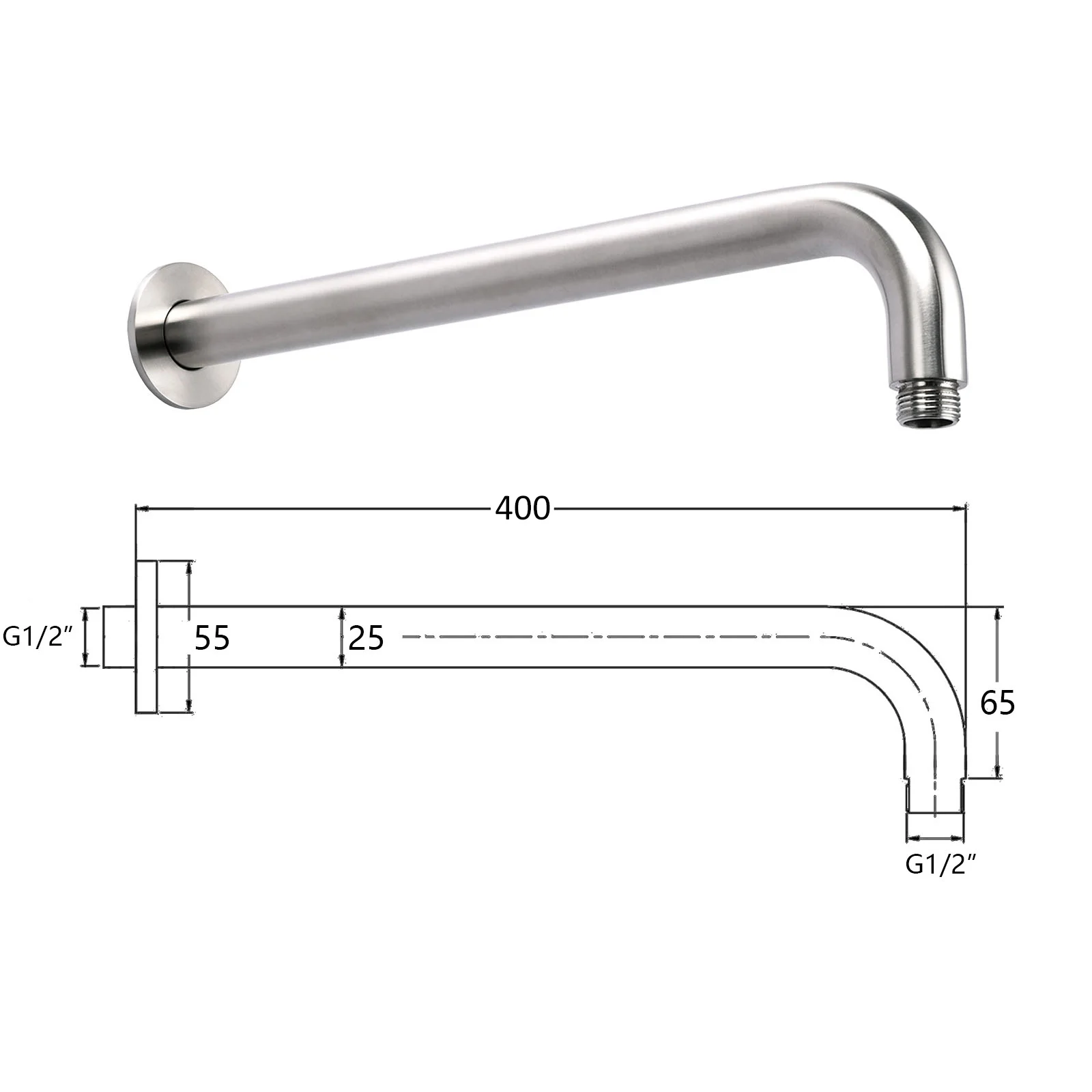 KYLINS نحى الفولاذ المقاوم للصدأ 2 طريقة صمام دش مخفي كلبشة صنبور ساخن بارد مع نظام دش مزدوج مجموعة الحائط