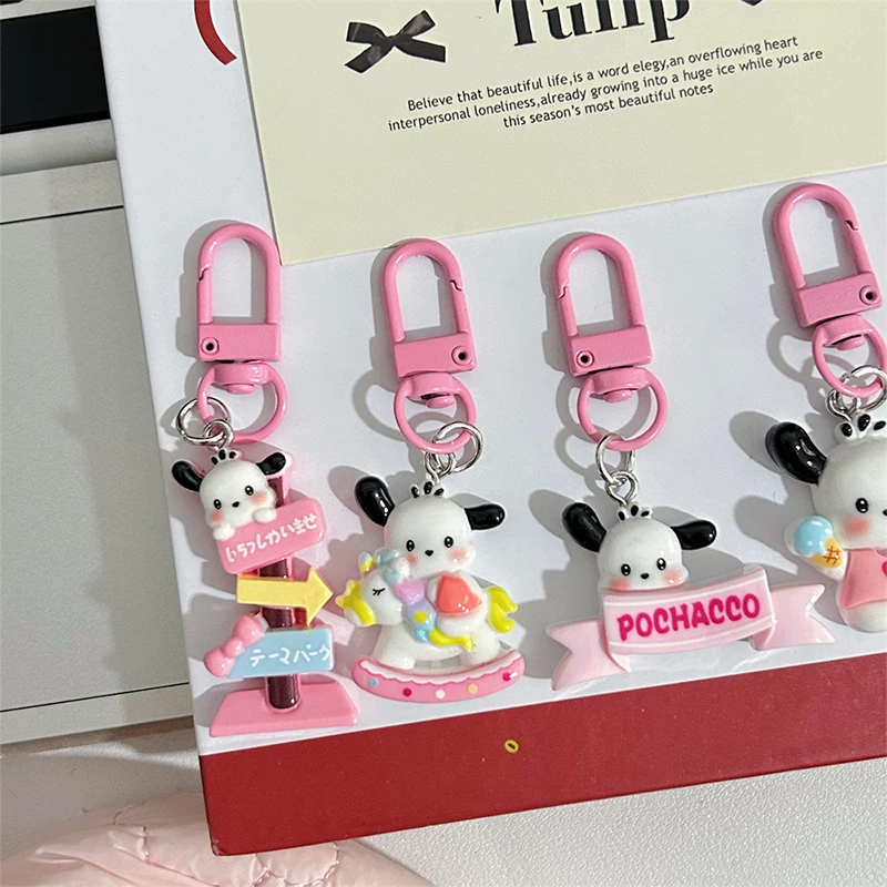 Schattige Mode Cartoon Pochacco Sleutelhanger Zoete Grappige Hanger Prachtige Sleutelhanger Voor Vrouwen Meisjes Tas Decoratie Accessoires Geschenken