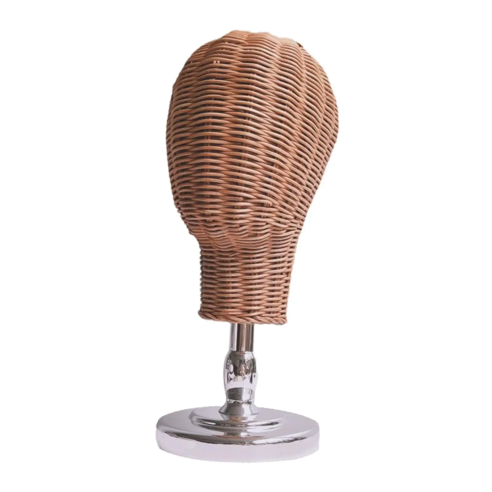 

Rattan Mannequin Head Stand Multipurpose Unique Hat Stand Wig Display Rack Wig Display Head for Shopping Mall Salon Headwear