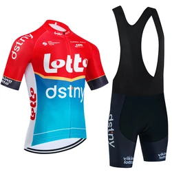 New UAE Cycling Set 2025 Lotto Dstny Bike Jersey Shorts Set Ropa Ciclismo Men Quick Dry Bicycle Riding Maillot Clothing