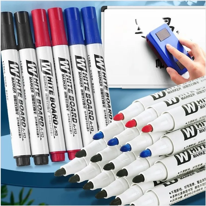 Water-based Drawing Board Pen Whiteboard Erasable Marker Pen Water-based Whiteboard Pen Art Graffiti Drawing Set for Kids