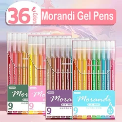 36/9 PCS/Set Colored Gel Pens Set Kawaii 36 Colors 0.5mm Ballpoint Pen for Journal Cute Office School Supplies Korean Stationery