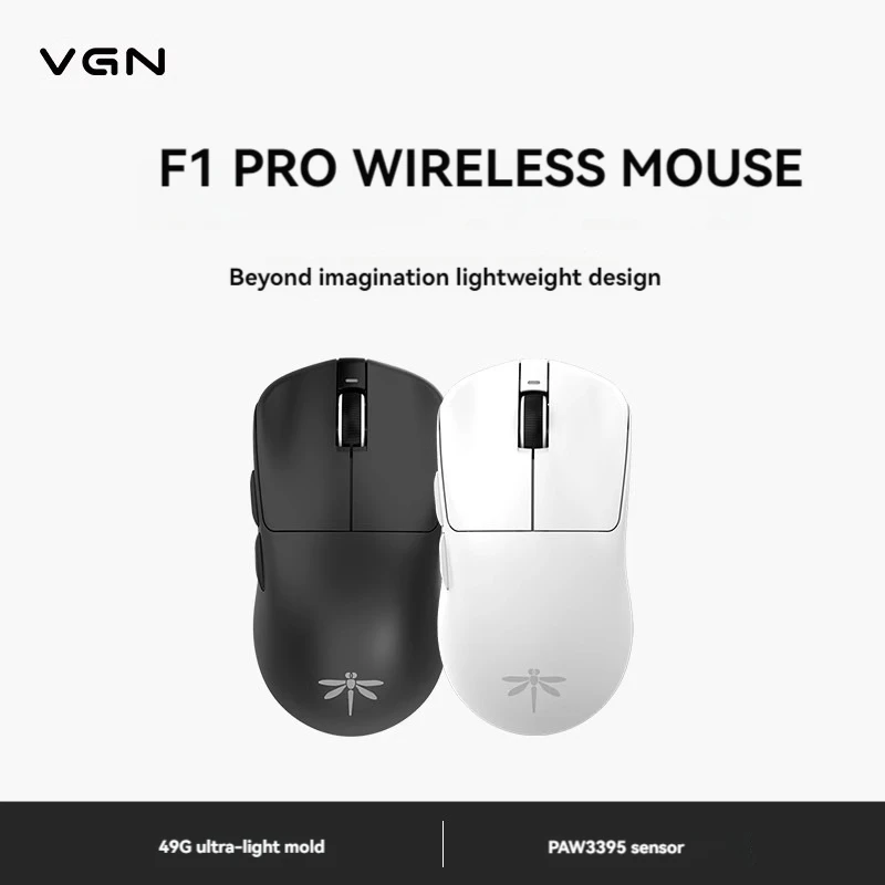 

VGNF1 Gaming Dual Mode Mouse PAW3395 Sensor Wireless 2.4G/Wired 26000DPI Lightweight High Performance Long endurance Mouse Gift