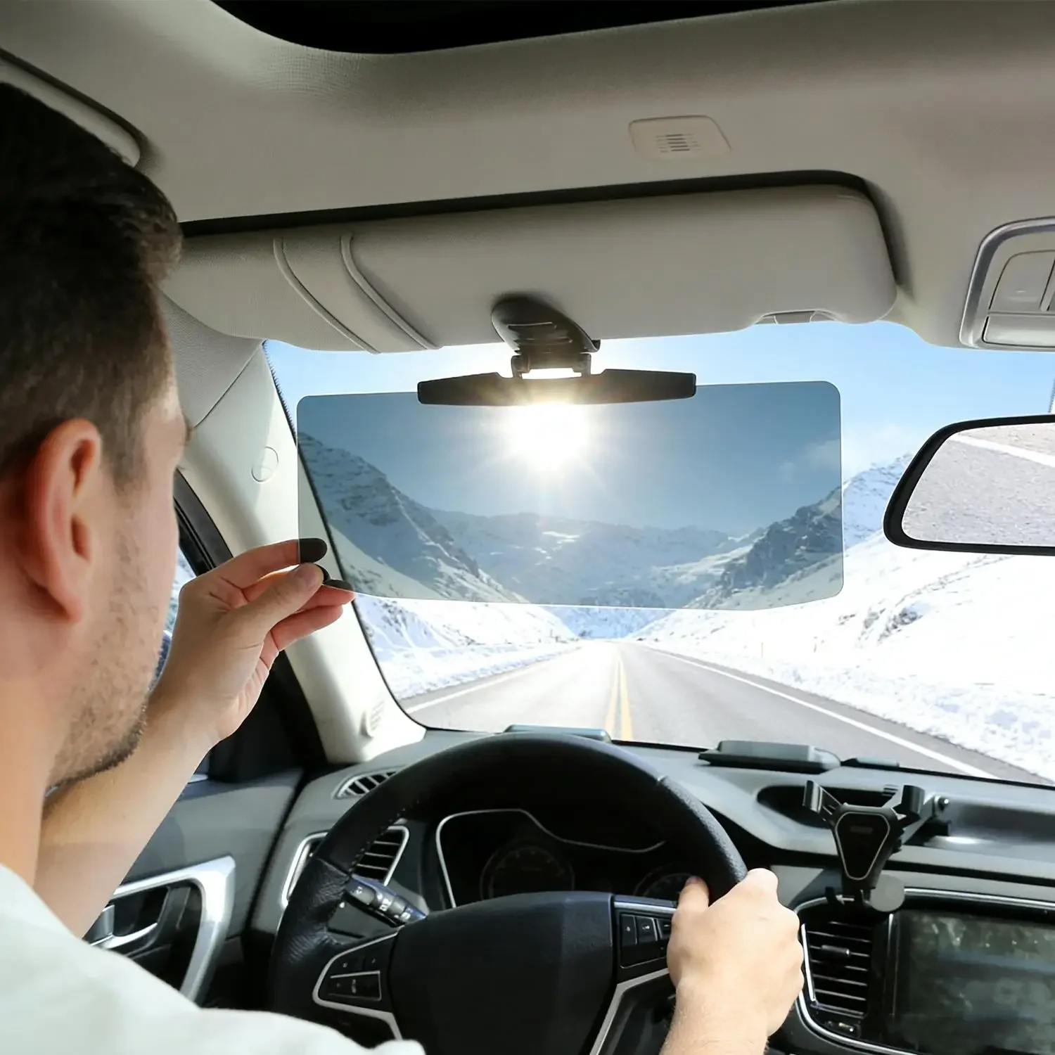 

Универсальный автомобильный солнцезащитный козырек-удлинитель, антибликовый блокиратор, солнцезащитный экран из ПММА, защита от УФ-излучения, защитные очки для вождения, защита глаз