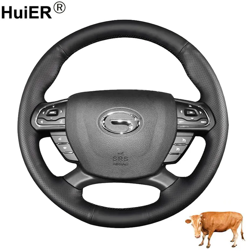 

Cow True Leather Hand Sewing Car Steering Wheel Cover For GAC Trumpchi GN8 M8 2017-2020 GA8 2015-2017 GS4 EV GS7 GS8 2017-2019