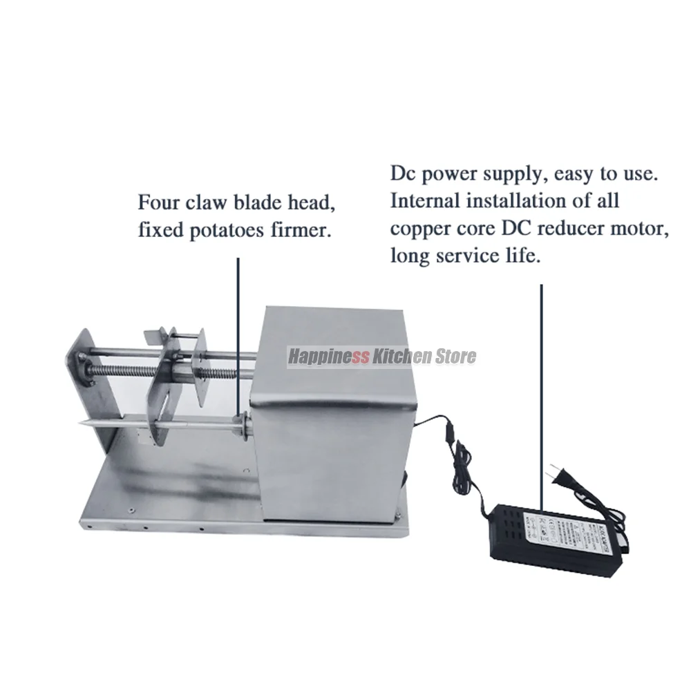 Komercyjne krajalnice do ziemniaków elektryczne frytki do ziemniaków rozdrabniacz ze stali nierdzewnej obrotowy nóż do ziemniaków 110-240V