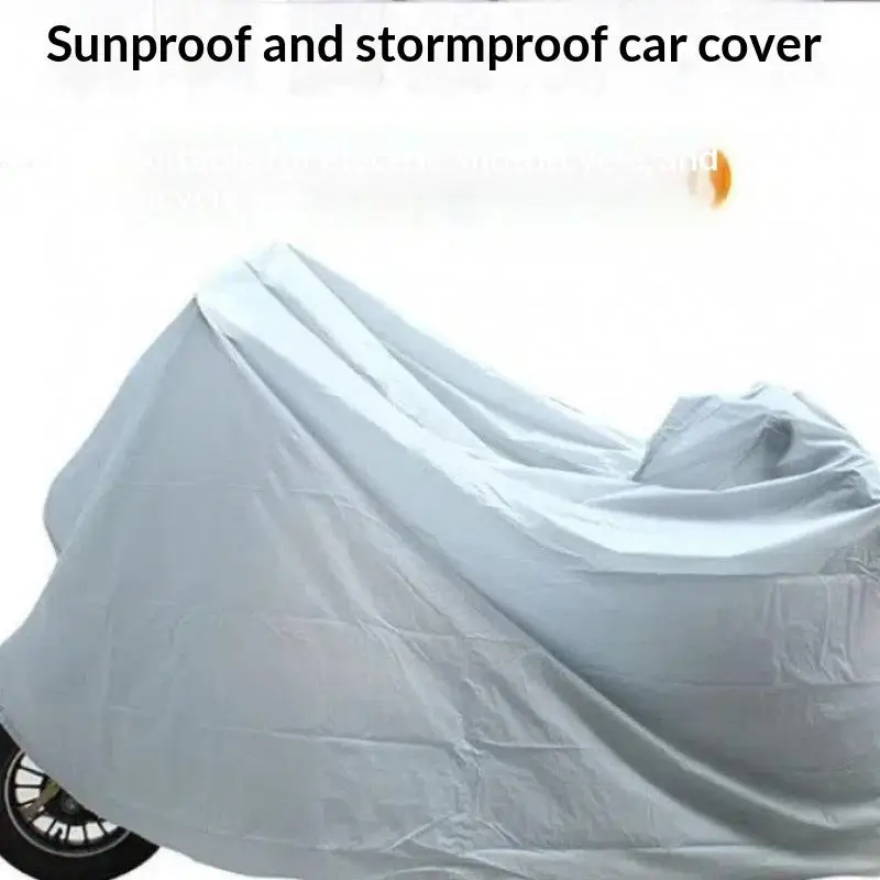 PEVA Single Layer Motorbike Cover Rainproof Sunscreen Windproof for Street Motorcycle Outdoor Long Time Parking