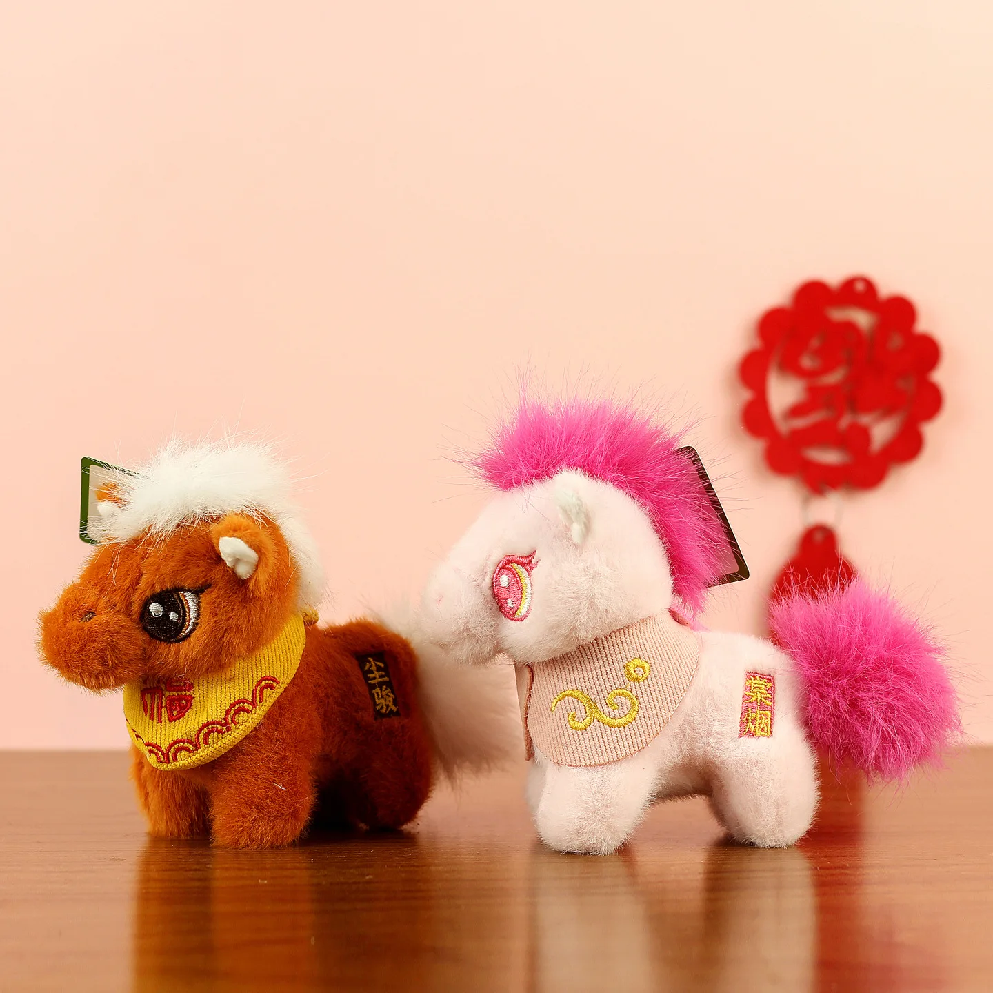 Voor Kawaii Pony Pluche Pop Hanger Paard Chinees Jaar Mascotte Tas Charme Cartoon Gevulde Pop Sleutelhanger Nieuwjaar Geschenken 2026