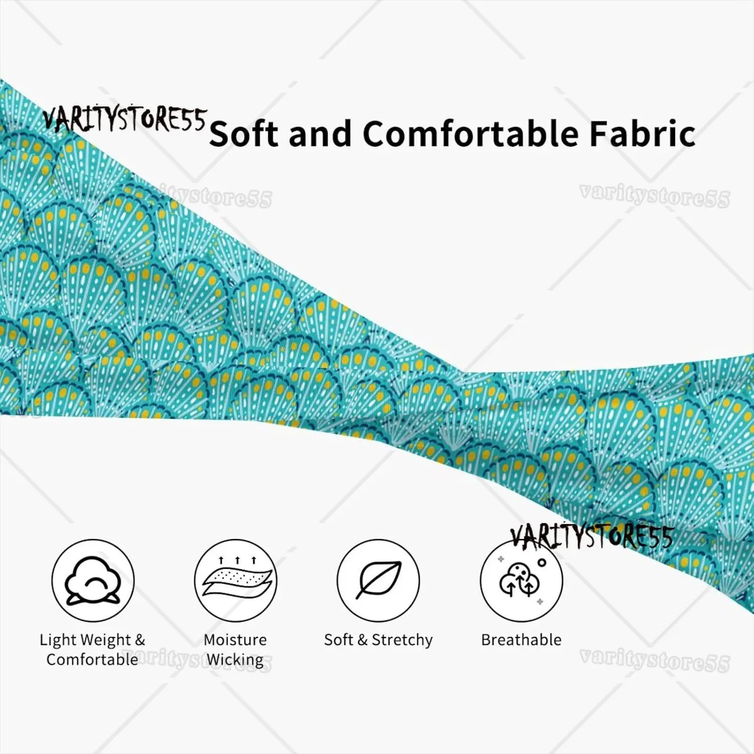 美しい貝殻プリントスポーツヘッドバンド男性用女性再利用洗浄メンズヘッドバンドスウェットバンドランニングヨガフィットネスワークアウト