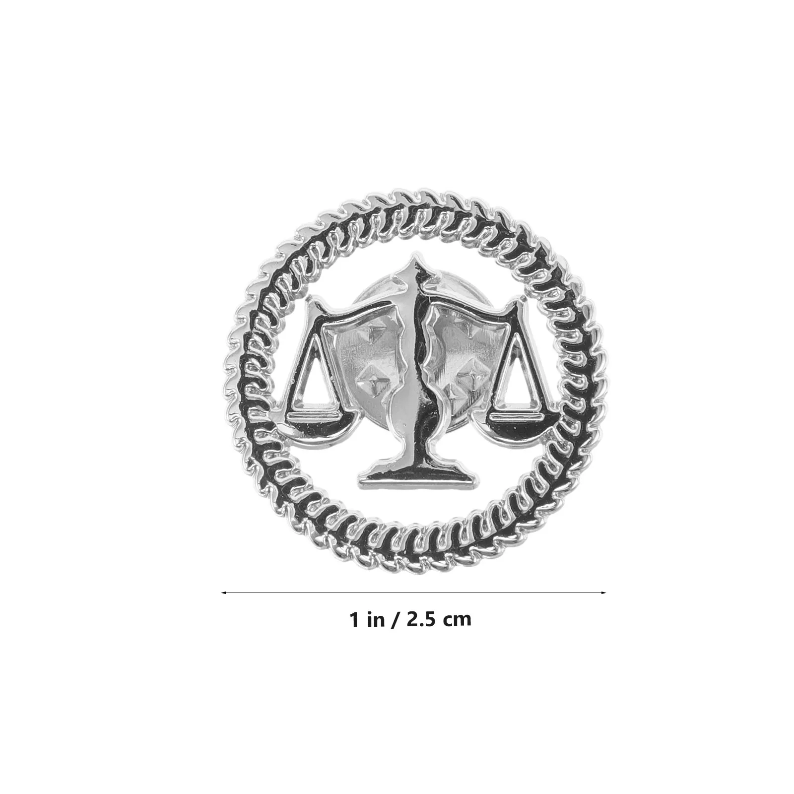 2Pcs Justice Lawyer Lapel Pin Libra Scales Brooch Professional Lawyer Gifts for Judges Attorneys Law Students Suit Accessories