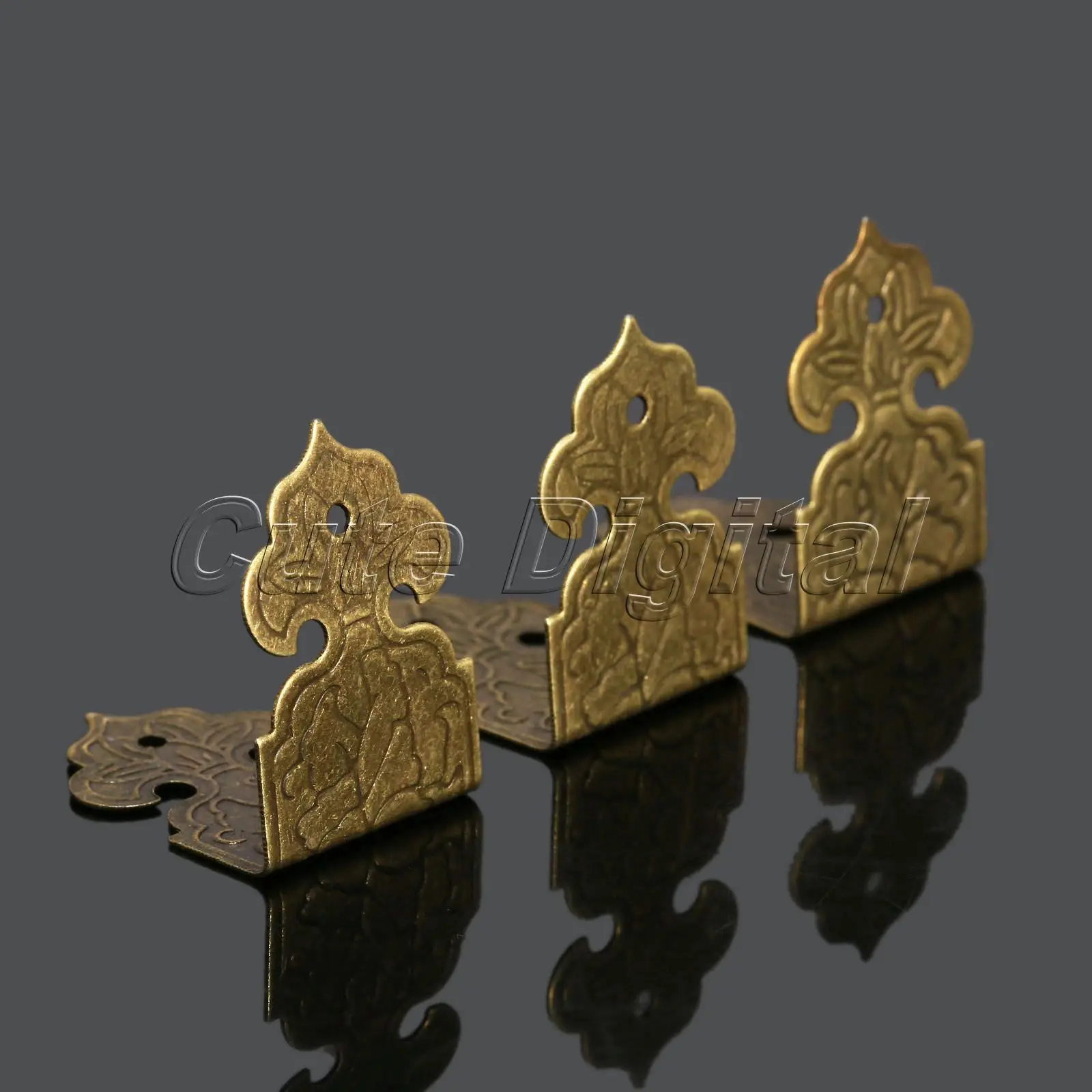 12pcs Decorative Corner Bracket for Furniture Wooden Box Feet Furniture Corner Protector Decorative Corbel Furniture Fittings