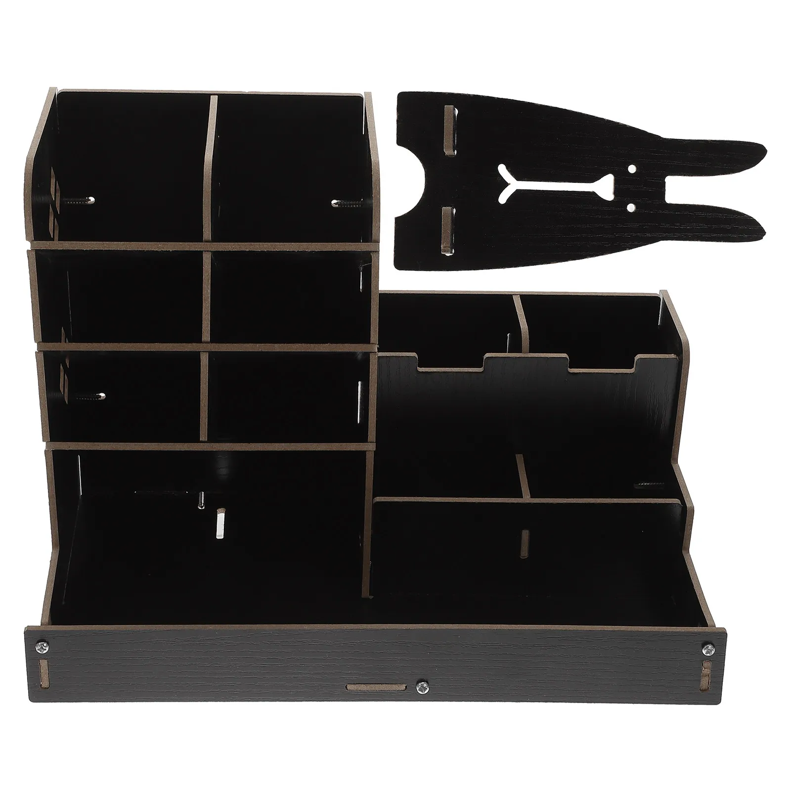 

Wooden Desktop Organizer Pencil Holder For Desk With Multiple Compartments Natural Wood Stationery Organizer Office Study