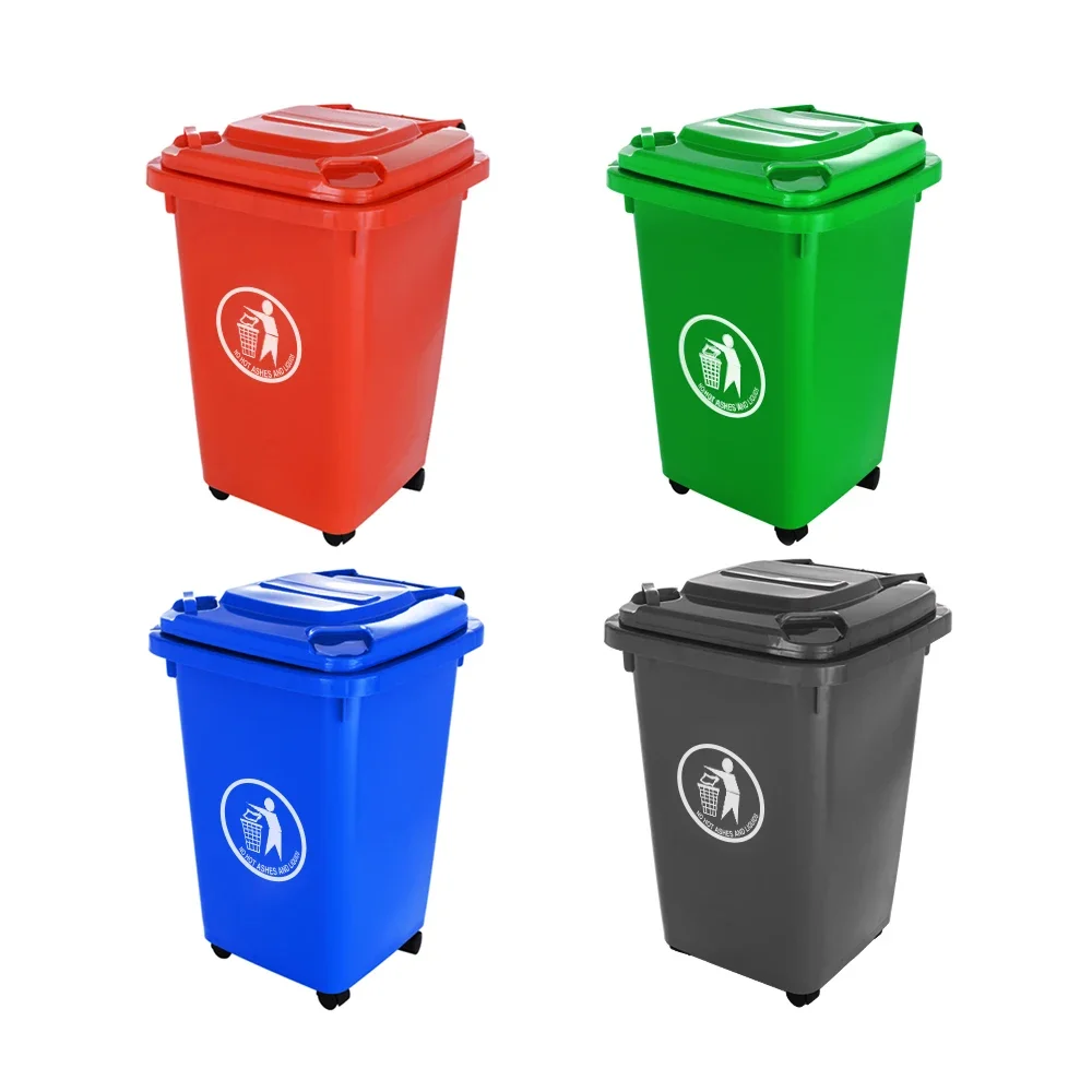 Cheap 60l dustbin plastic trash bin recycling garbage can