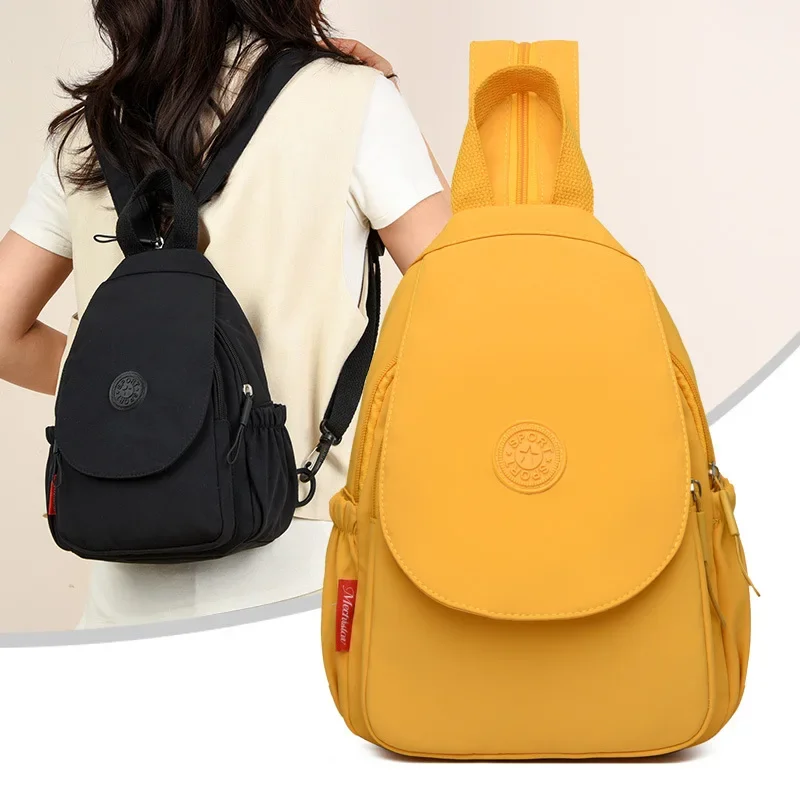 حقيبة ظهر أكسفورد قماشية قابلة للتحويل، خفيفة الوزن للكمبيوتر المحمول، حقيبة صدر كروس مقاومة للماء، مناسبة للمغامرة