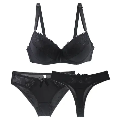 2025 새로운 섹시한 브래지어 세트 수 놓은 레이스는 여성을위한 2 조각 속옷을 밀어 플러스 사이즈 화이트 블랙 베이지 블루 레드 퍼플 란제리