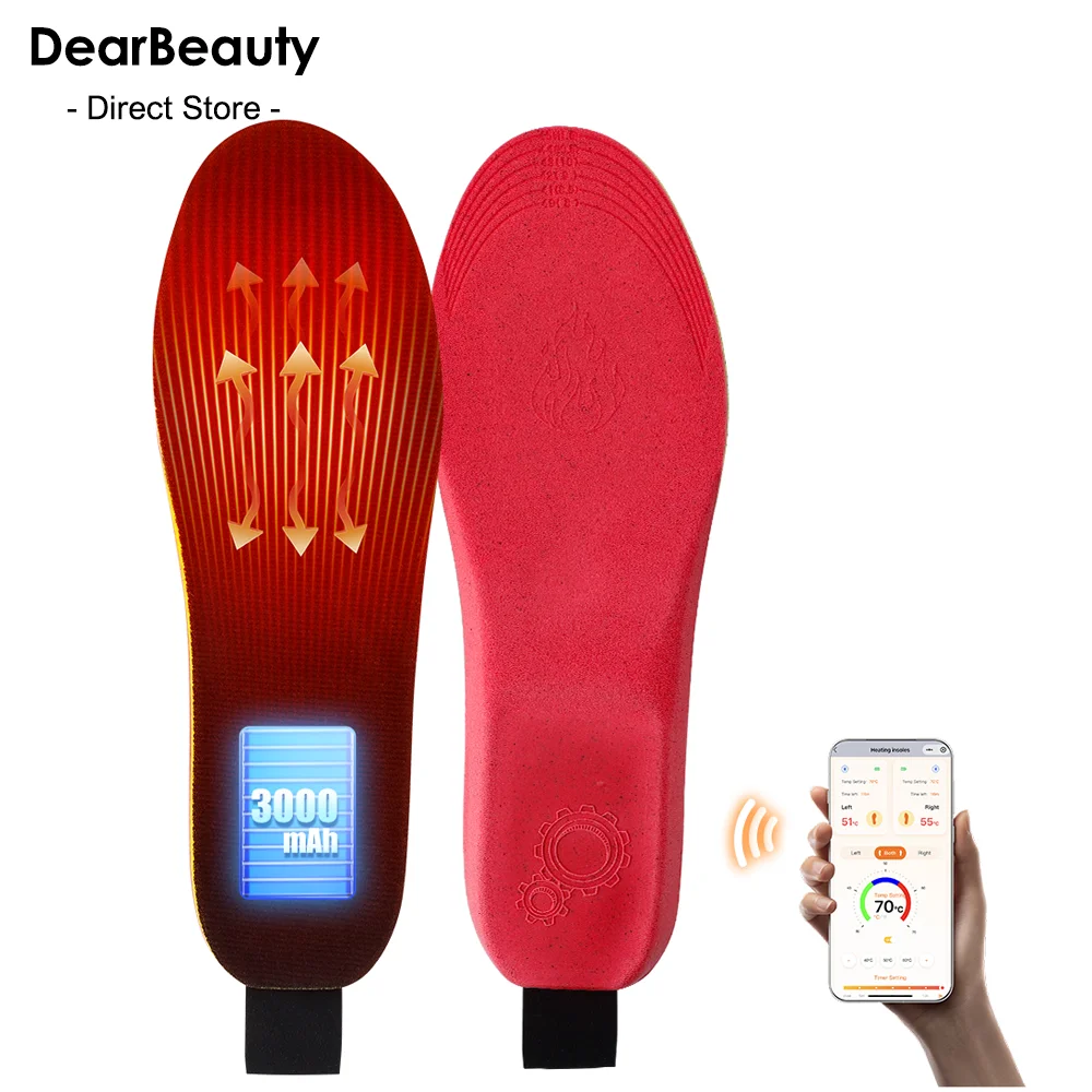 

Беспроводные стельки для обуви с подогревом, электрическая грелка для ног с управлением через приложение, грелка для ног, коврик для носков, зимняя стелька с подогревом, зимняя теплая