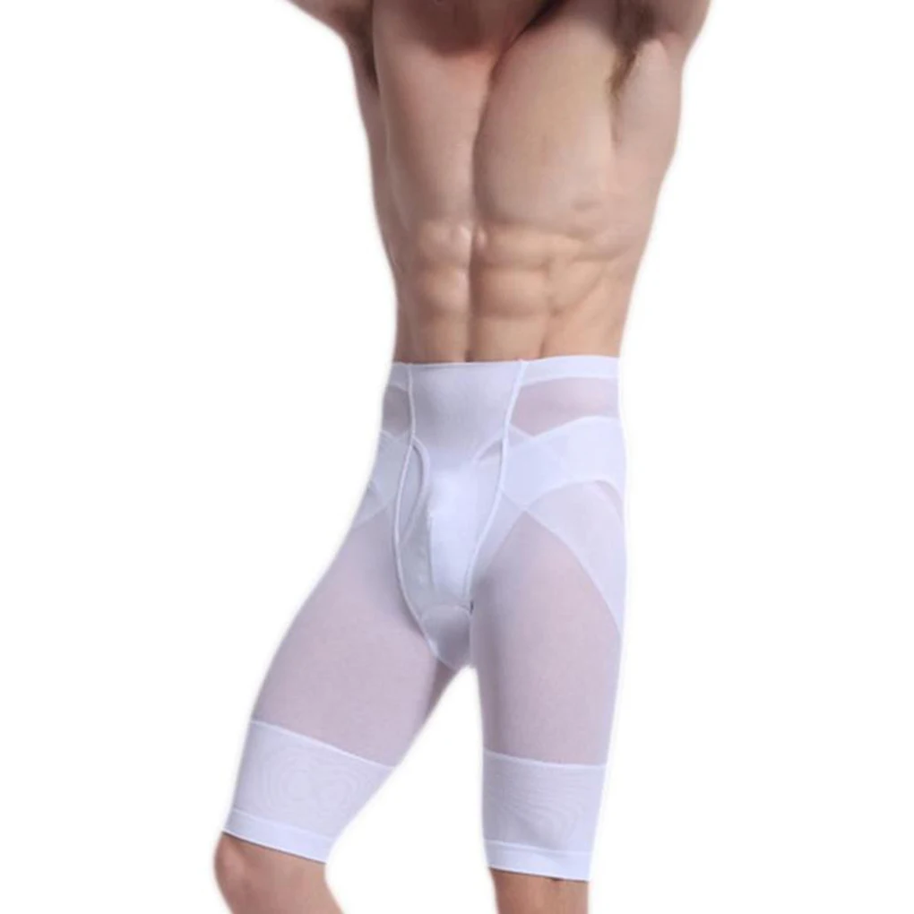

Men High Waist Hips Legs Shaped Slim Shorts Body Shaping Tighten Abdomen Pants