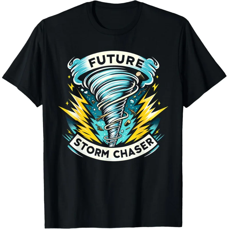 Future meteorologists, hurricane chasers, weather forecasters, graphic printed T-shirt