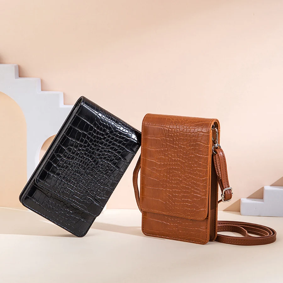 

Alligator Pattern Flip Crossbody Bag for Women Shoulder Bag Purse Cartoon Y2K Messenger Cellphone Bag PU Leather Gift Phone Bag