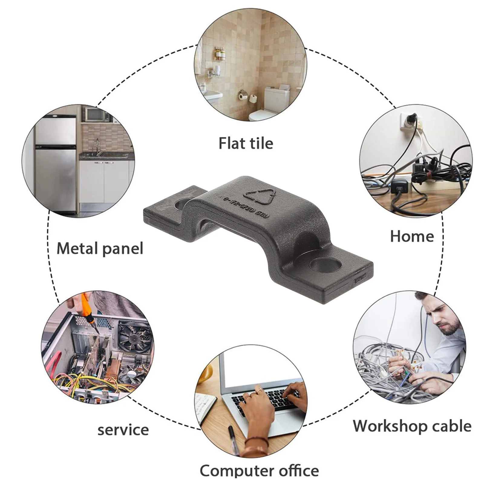 

20Pcs Nylon Cable Clips Heavy Duty Wire Clamps Arch Shape Organizer Clips for Extension Cords and Speaker Wires