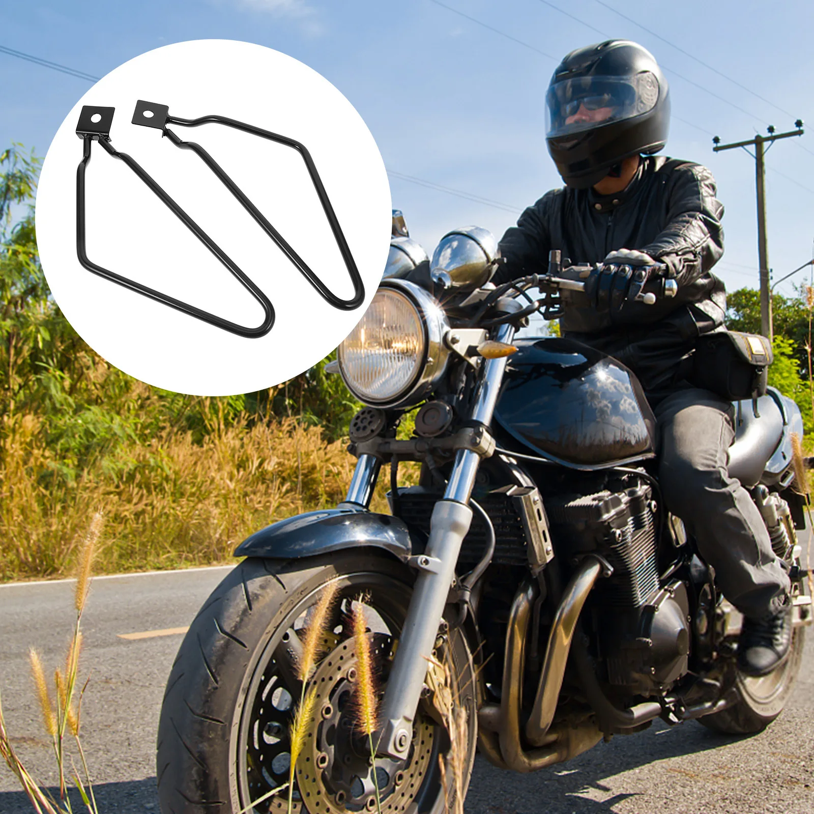 

1 Pair Metal Side Mount For 883 Xl1200 Heavy Duty Saddlebag Mounting Brackets Accessory Motorcycle