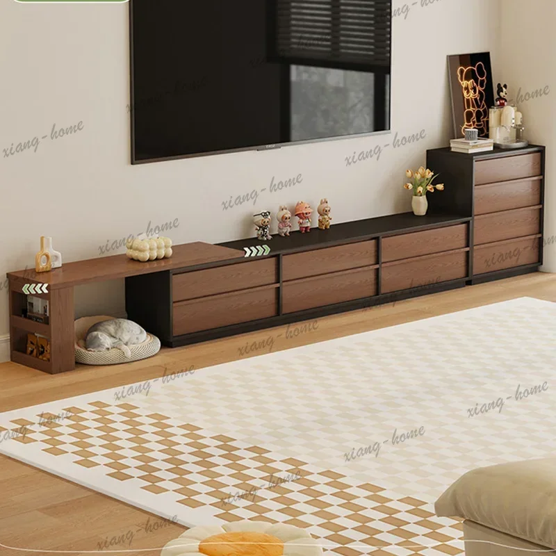 YJ Luxury Design Tv Cabinet Floor Adjustment Minimalist Aesthetic Tv Cabinet Italian Trendy Meuble Télévision Living Room