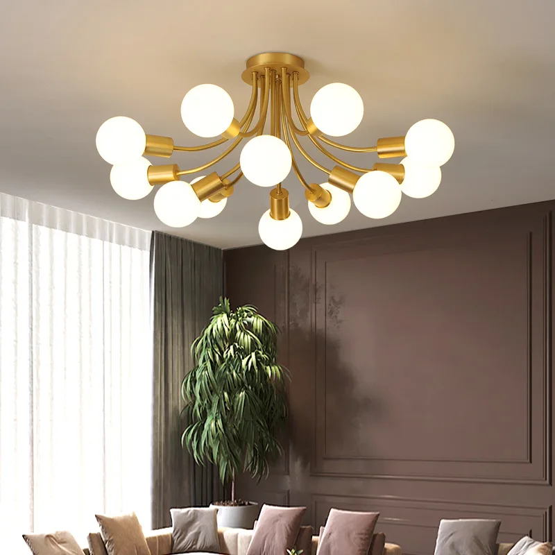 

Modern Chandelier E27 Gold Luxury Living Bedroom Restaurant Kitchen Hallway Nordic Interior Decor Lighting Fixture Ceiling Lamps