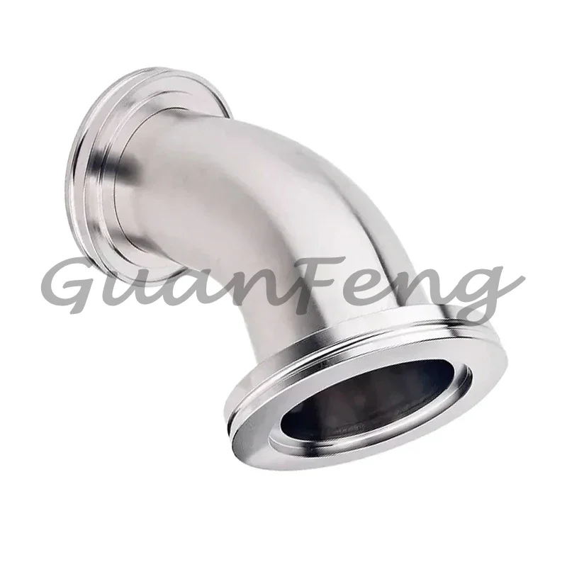 304 Stainless Steel 90° High Vacuum Elbow, Flange Quick Clamp 63 80 Mirror Polished Vacuum Pipe Fitting