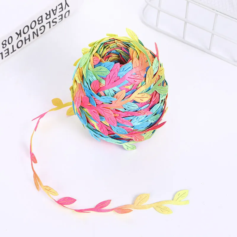 10 m/Rolle Blattband, künstliche Ranken, Blattschnur, Besatzband für DIY, Handwerk, Zuhause, Wand, Garten, Hochzeit, Party, Kränze, dekorativ – Detail 3