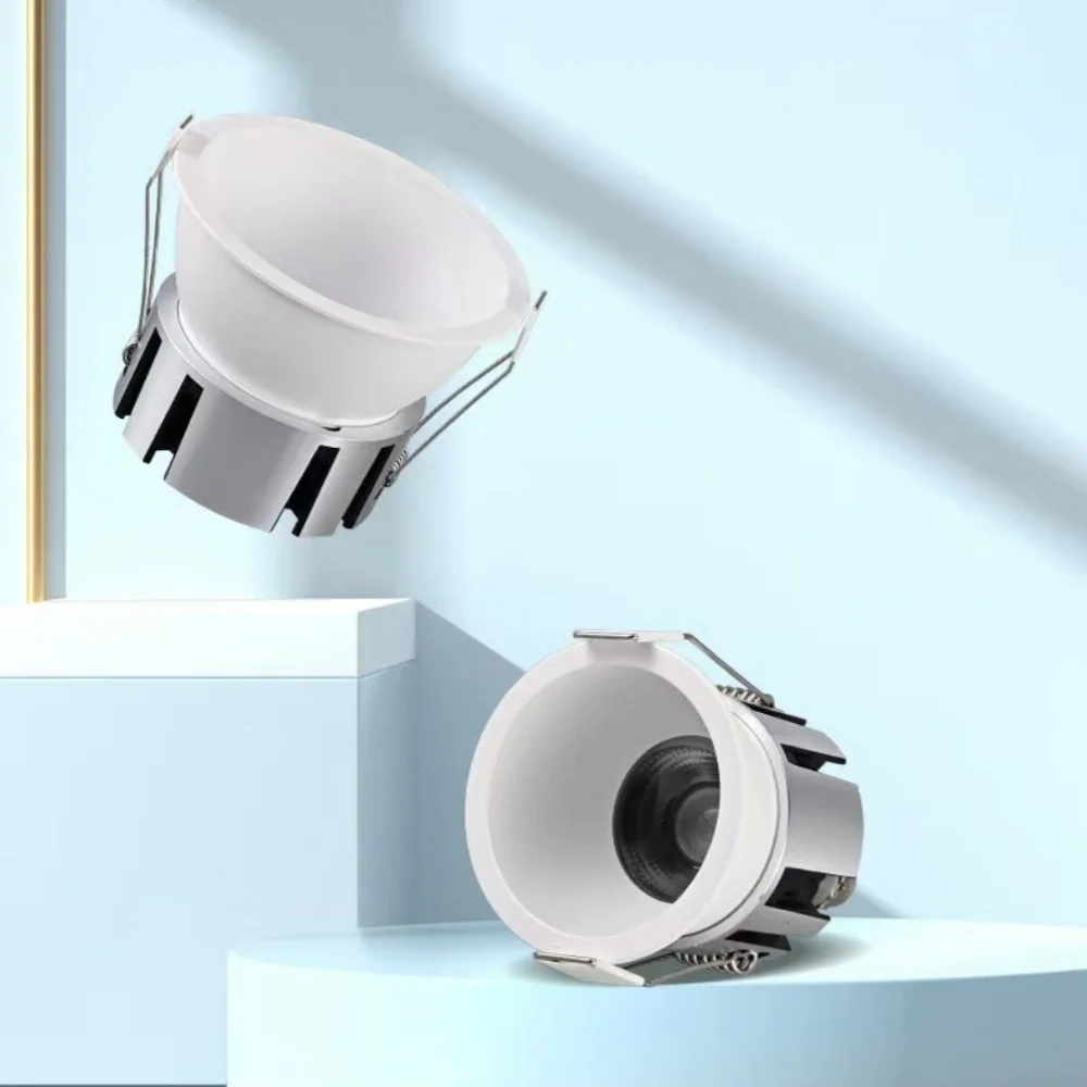 

55/75/95 мм перфорированный потолочный светильник, светодиодный светильник с затемнением, встроенный бытовой трубчатый светильник для гостиной, кухни, декоративное освещение