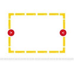 POWERTI Court Marker Simple Ground Line Makers Multipurpose Outdoor Marking Line for Pickleball Tennis Basketball Courts