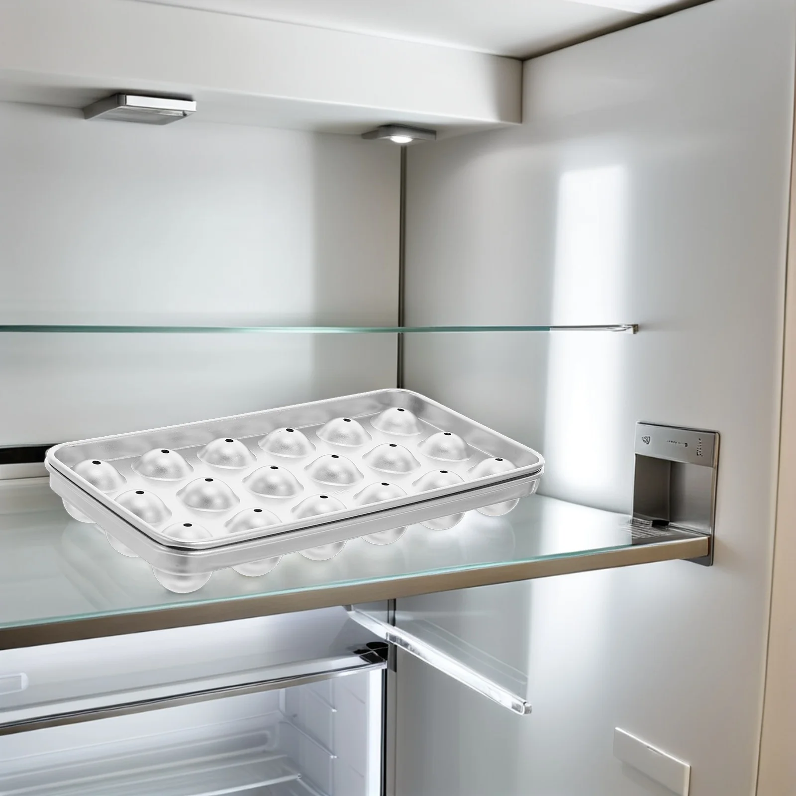 

Stackable Ice Tray Stainless Steel Ice Ball Maker for Freezer Cocktails Whiskey Coffee Juice Fruits Herbs Versatile Usage