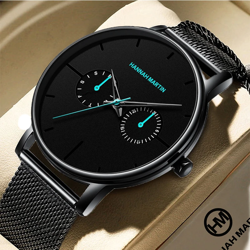 Casual Fashion Top Brand Wrist Watches for Men 40mm Hawkeye Design Original Quartz Watches Date Week 3Bar Waterproof Daily Wear