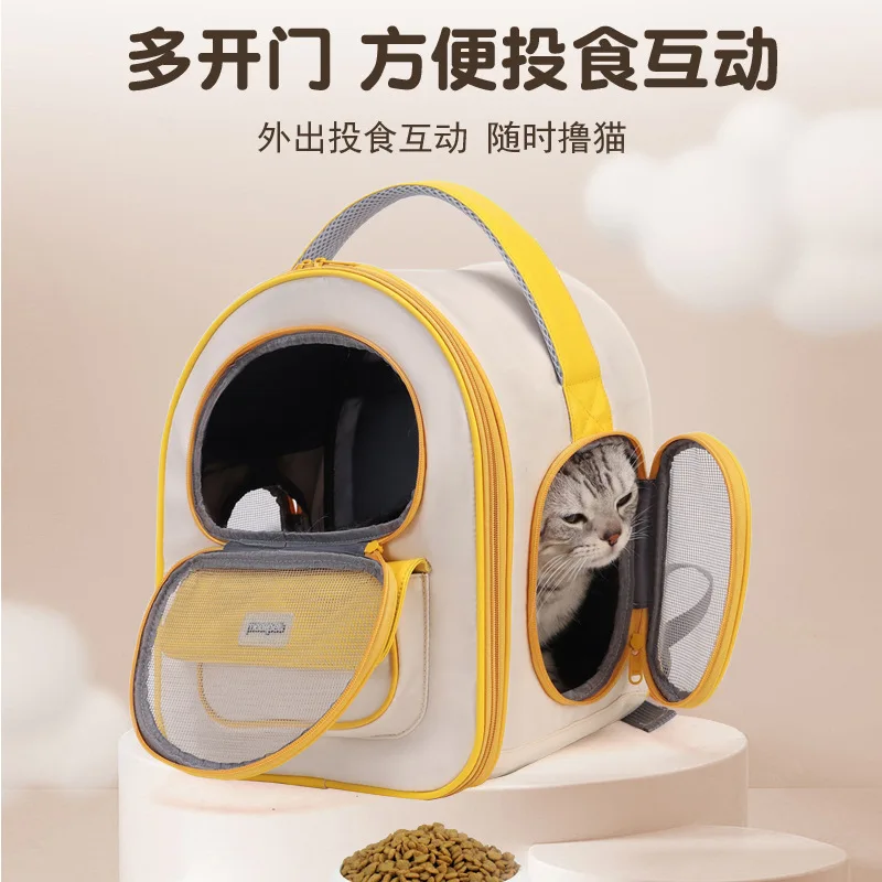 Pet Supplies Cat Carrier Bag Portable Travel Outdoor Backpack For Cat Small Dogs Transparent Breathable Carrying Handbag