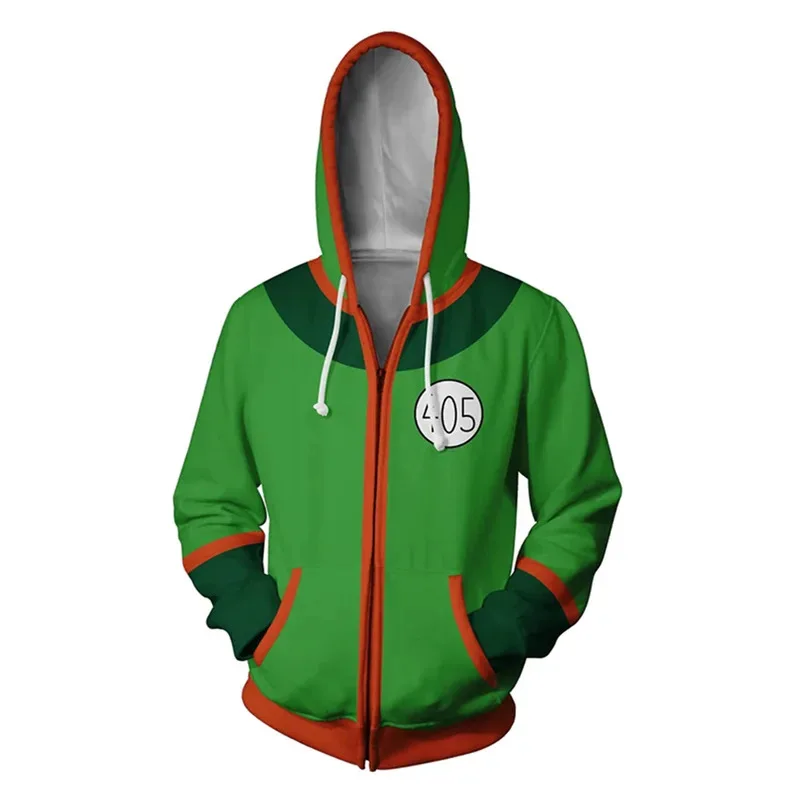 Anime HUNTER×HUNTER Pullover GON FREECSS Hoodies Cosplay Sweatshirt Killua Zoldyck Printing Jacket Zipper Hooded Clothes Coat