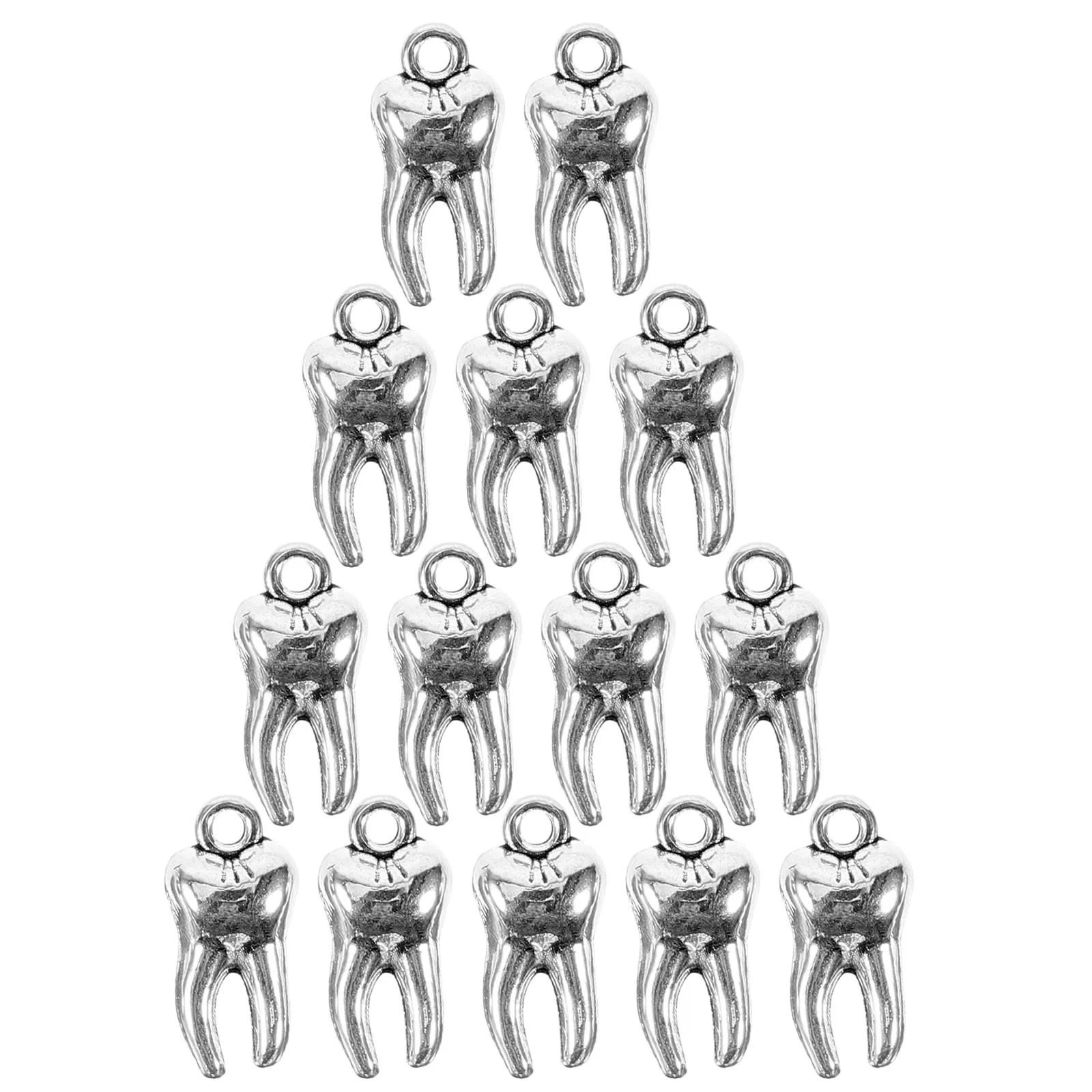 50Pcs Delicate Teeth Charms Multipurpose DIY Jewelry Making Accessories Gifts Tooth Ornament Teeth Jewelry Ornament Making