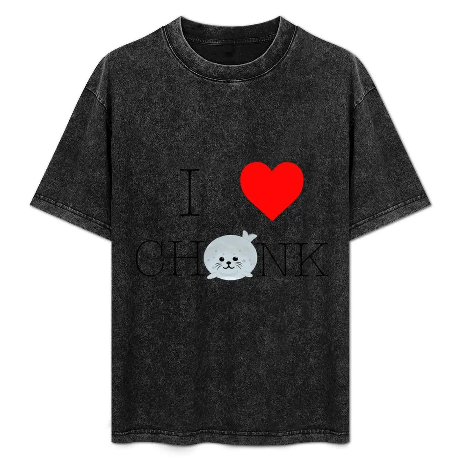 

I Love Chonky Seals T-Shirt Worker Basic Short Sleeve Tee