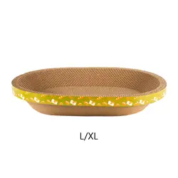 Lounge Bed Oval Cat Scratcher Mat Scratching Board Furniture Protection Cat Scratching Pad Kitten Training Grinding Play Toy