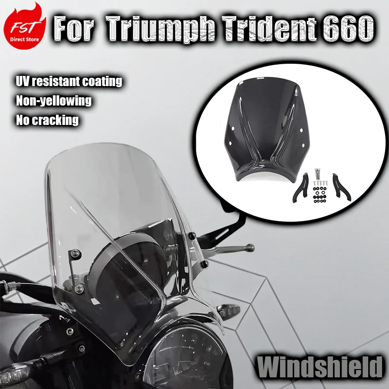 

For Trident 660 windshield modification heightened and widened windshield