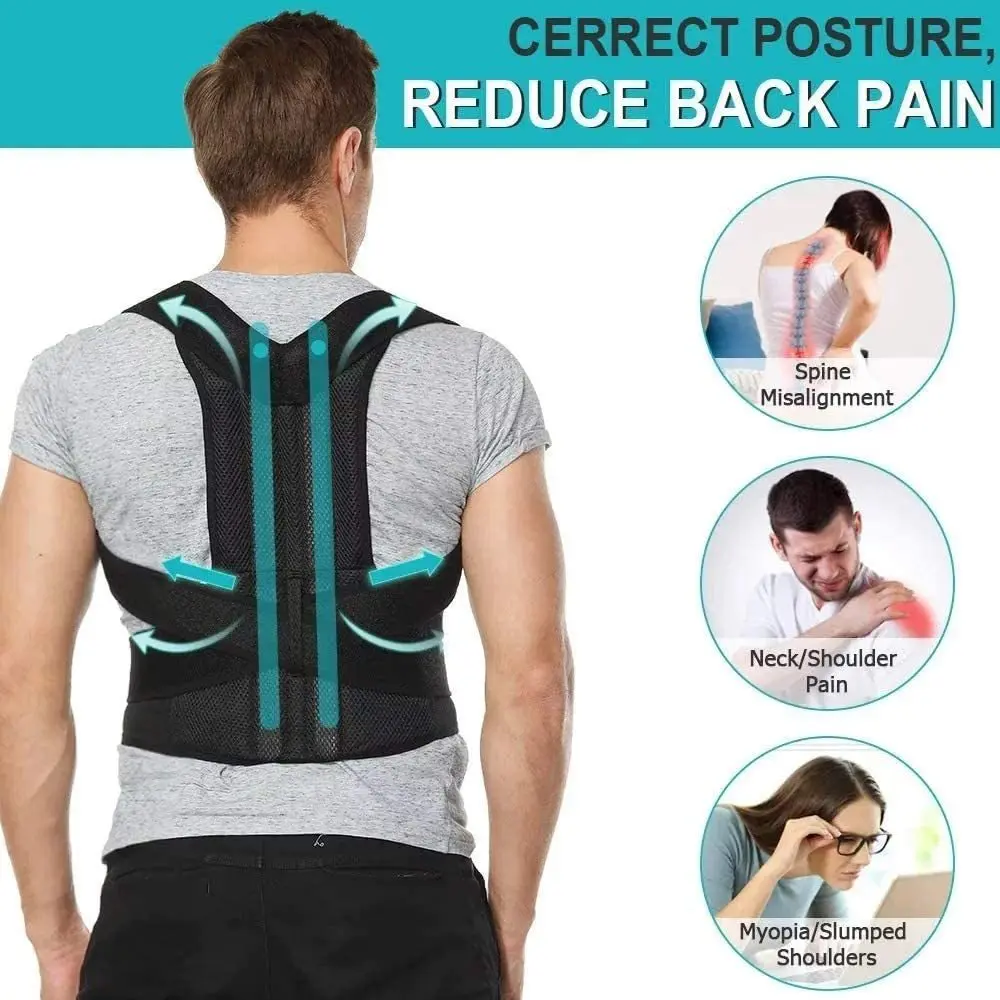 Back Posture Corrector Belt Orthopedic Posture Corrector Brace Clavicle Spine Support Reshape Your Body Home Office Upper Brace