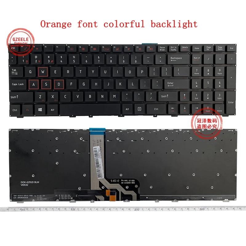 English US Keyboard For LeiShen 911 TargaT6c 911 X6 F117-VB F11F-S F117-V F117-VC F117-VD Backlight